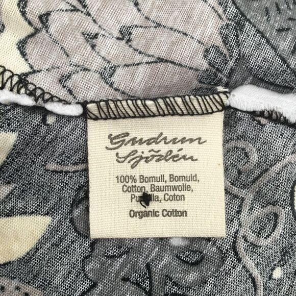 Gudrun Sjoden Shirt Dress sz M Floral Paisley Organic Pockets BOHO Lagenlook NEW - Picture 13 of 14